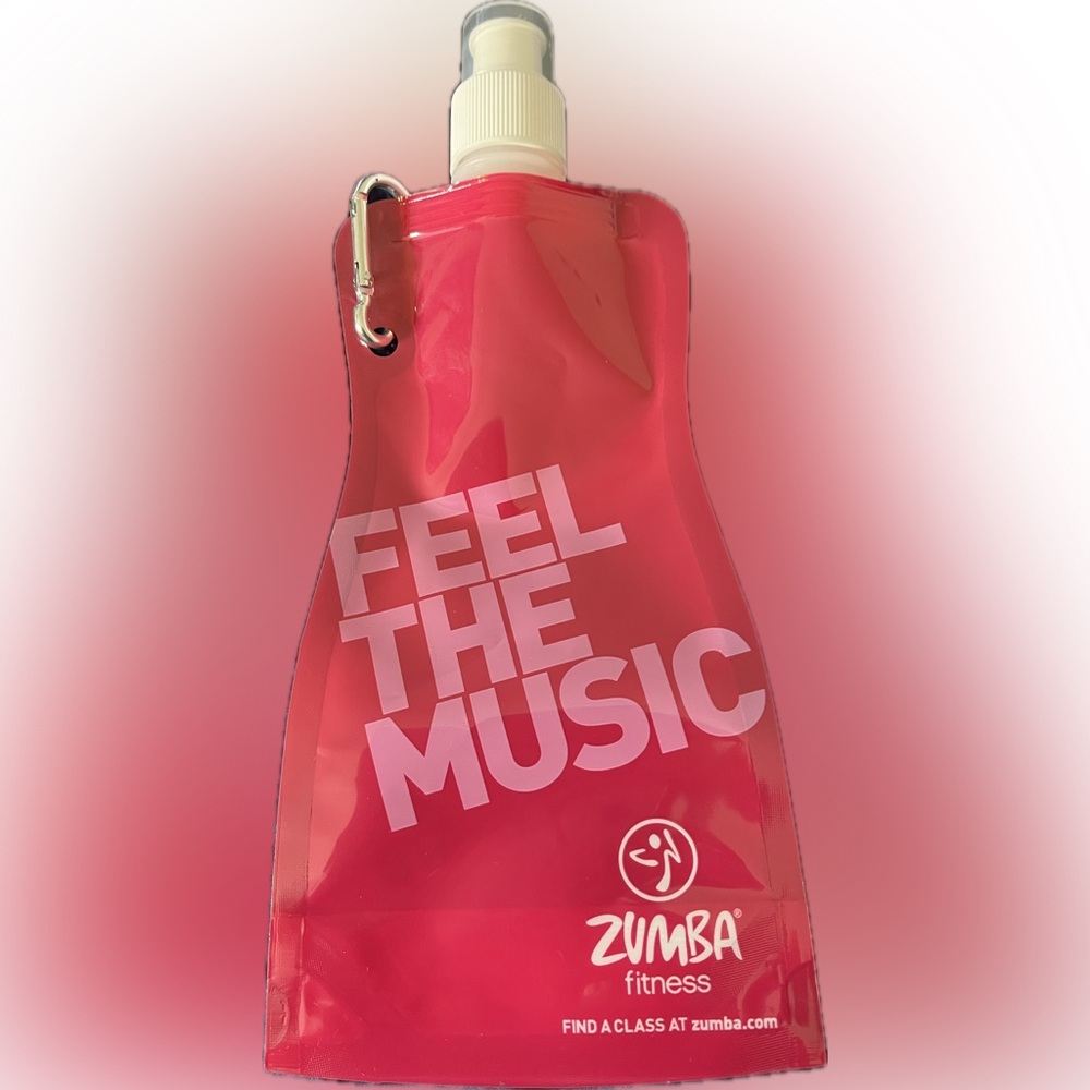 Zumba Feel The Music Water Bottle New Pink 2018 Convention Workout Dance- NWT